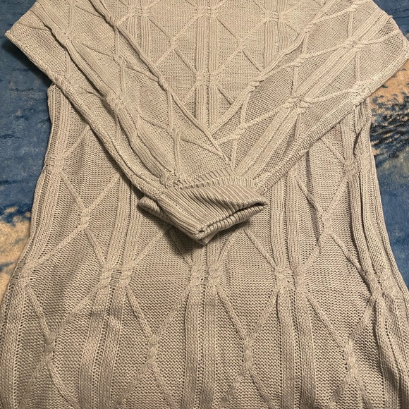 Gray turtleneck sweater dress - Picture 4 of 7